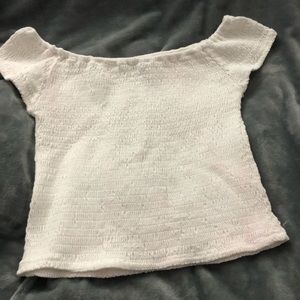 brandy melvile  off shoulder top